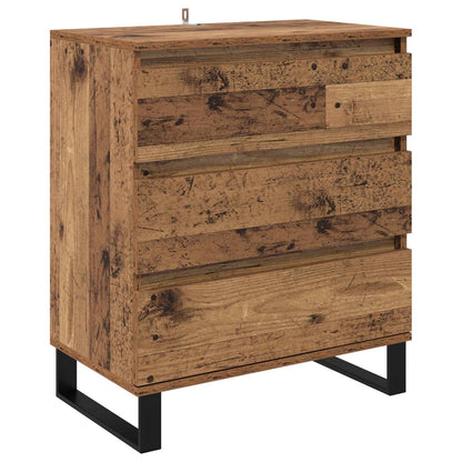 vidaXL Sideboard mit Schubladen Altholz 60 x 35 x 70 cm Holzwerkstoff