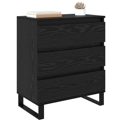 Sideboard Schwarz Eichen-Optik 60 x 35 x 70 cm Holzwerkstoff