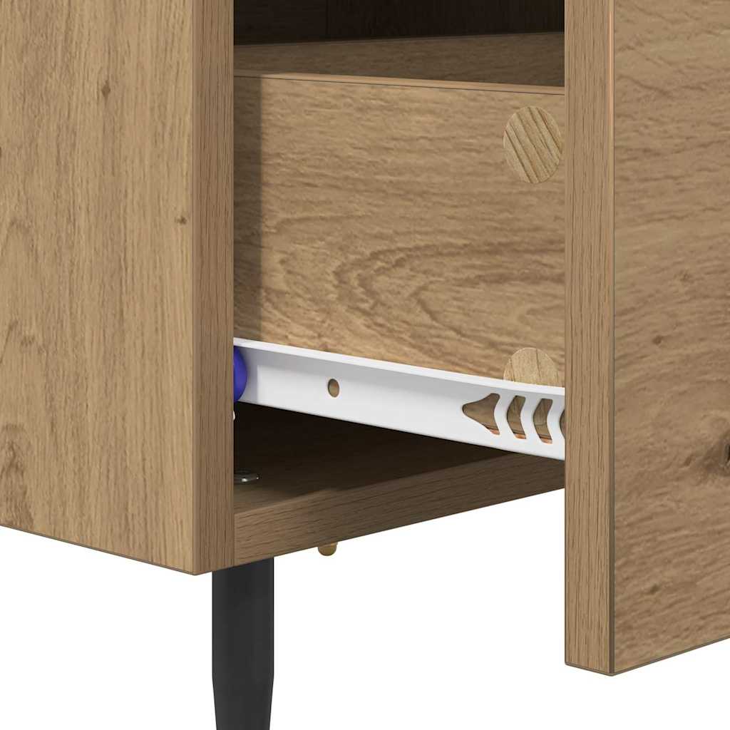 vidaXL Nachttisch 2 pcs Artisan-Eiche 40 x 35 x 47,5 cm Holzwerkstoff