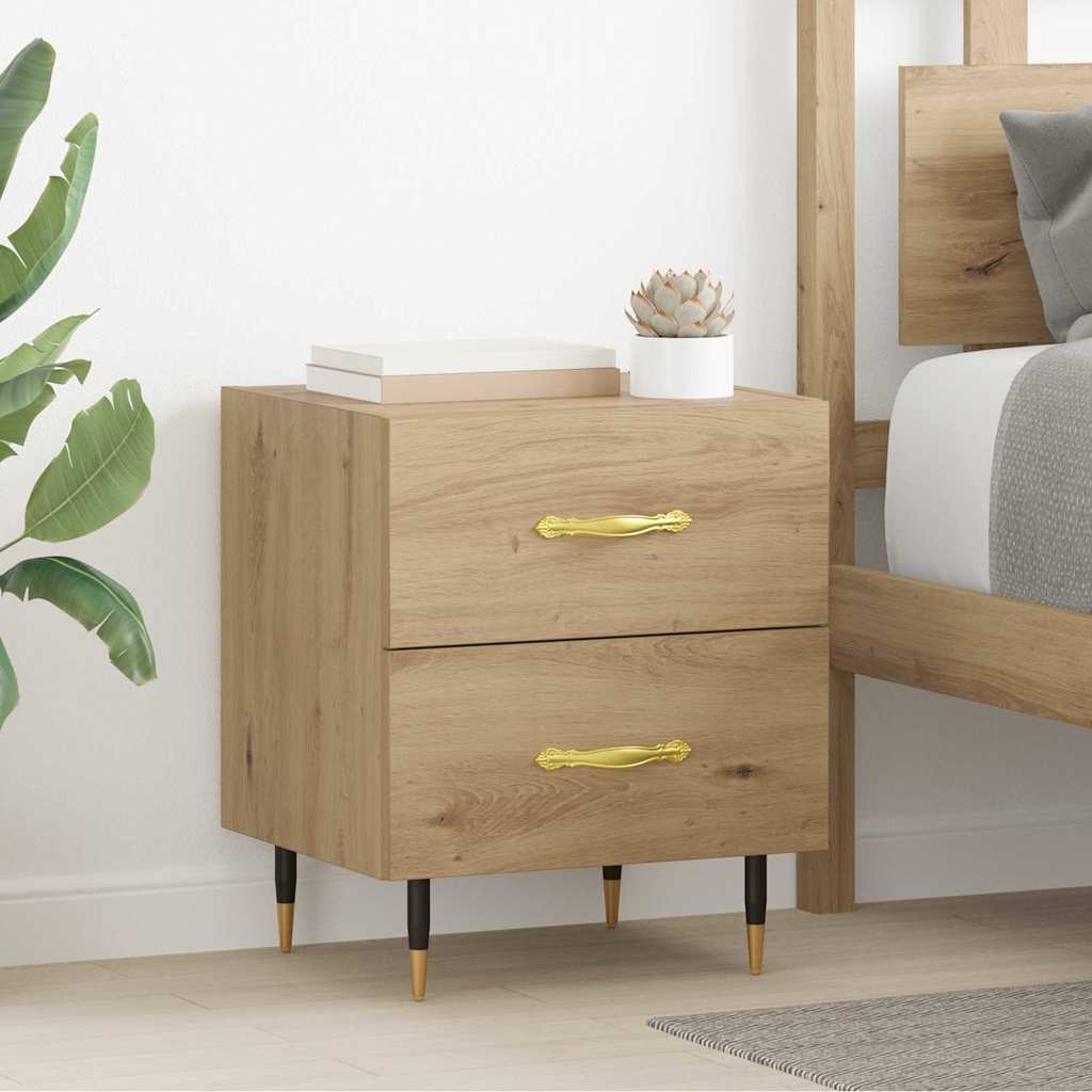 vidaXL Nachttisch 2 pcs Artisan-Eiche 40 x 35 x 47,5 cm Holzwerkstoff