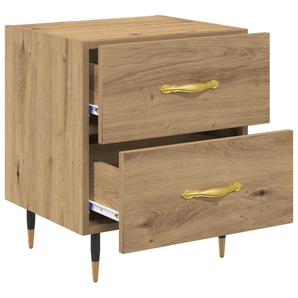 vidaXL Nachttisch 2 pcs Artisan-Eiche 40 x 35 x 47,5 cm Holzwerkstoff