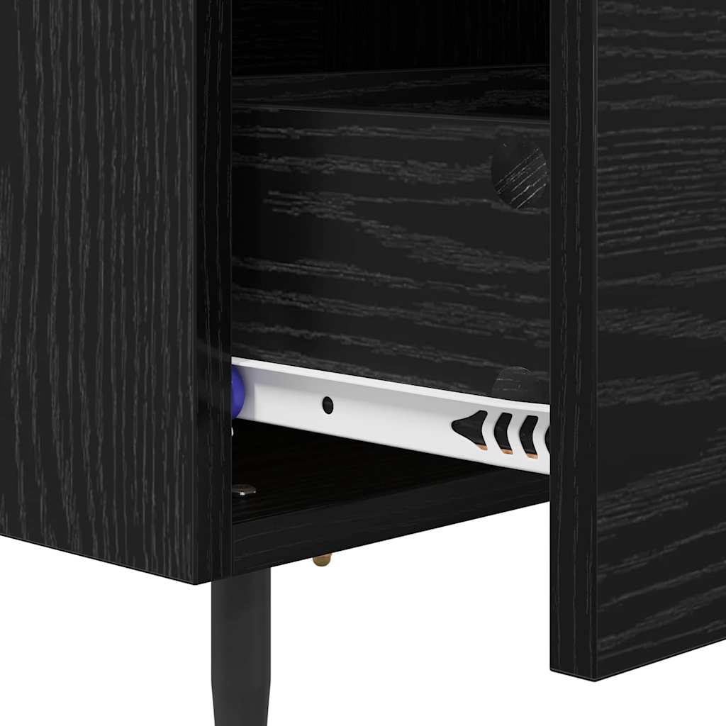 vidaXL Nachttisch Schwarz Eichen-Optik 40 x 35 x 47,5 cm Holzwerkstoff
