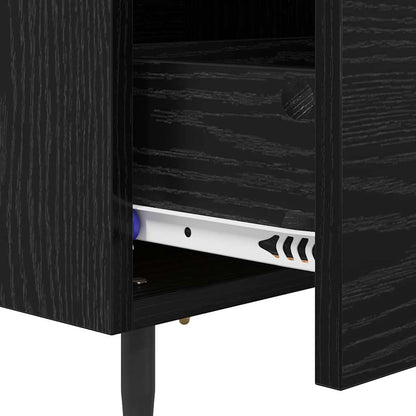 vidaXL Nachttisch Schwarz Eichen-Optik 40 x 35 x 47,5 cm Holzwerkstoff