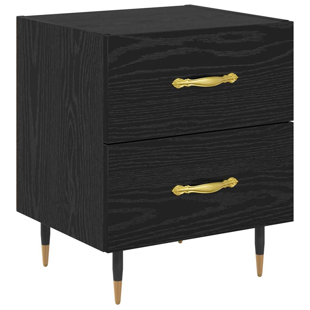 vidaXL Nachttisch Schwarz Eichen-Optik 40 x 35 x 47,5 cm Holzwerkstoff