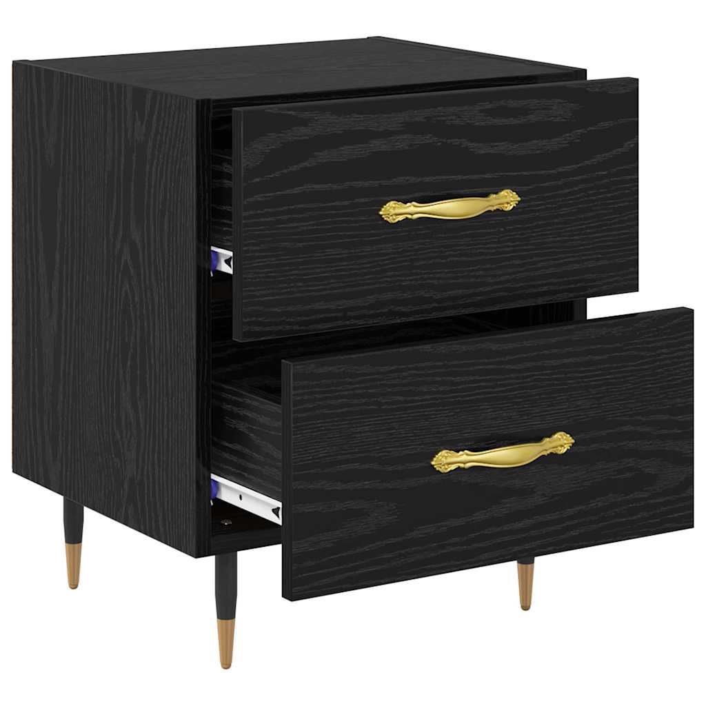 vidaXL Nachttisch Schwarz Eichen-Optik 40 x 35 x 47,5 cm Holzwerkstoff