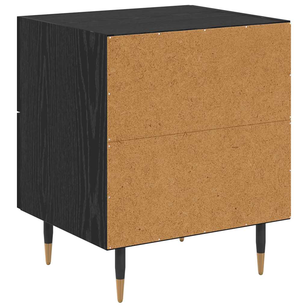 vidaXL Nachttisch Schwarz Eichen-Optik 40 x 35 x 47,5 cm Holzwerkstoff