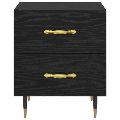 vidaXL Nachttisch Schwarz Eichen-Optik 40 x 35 x 47,5 cm Holzwerkstoff