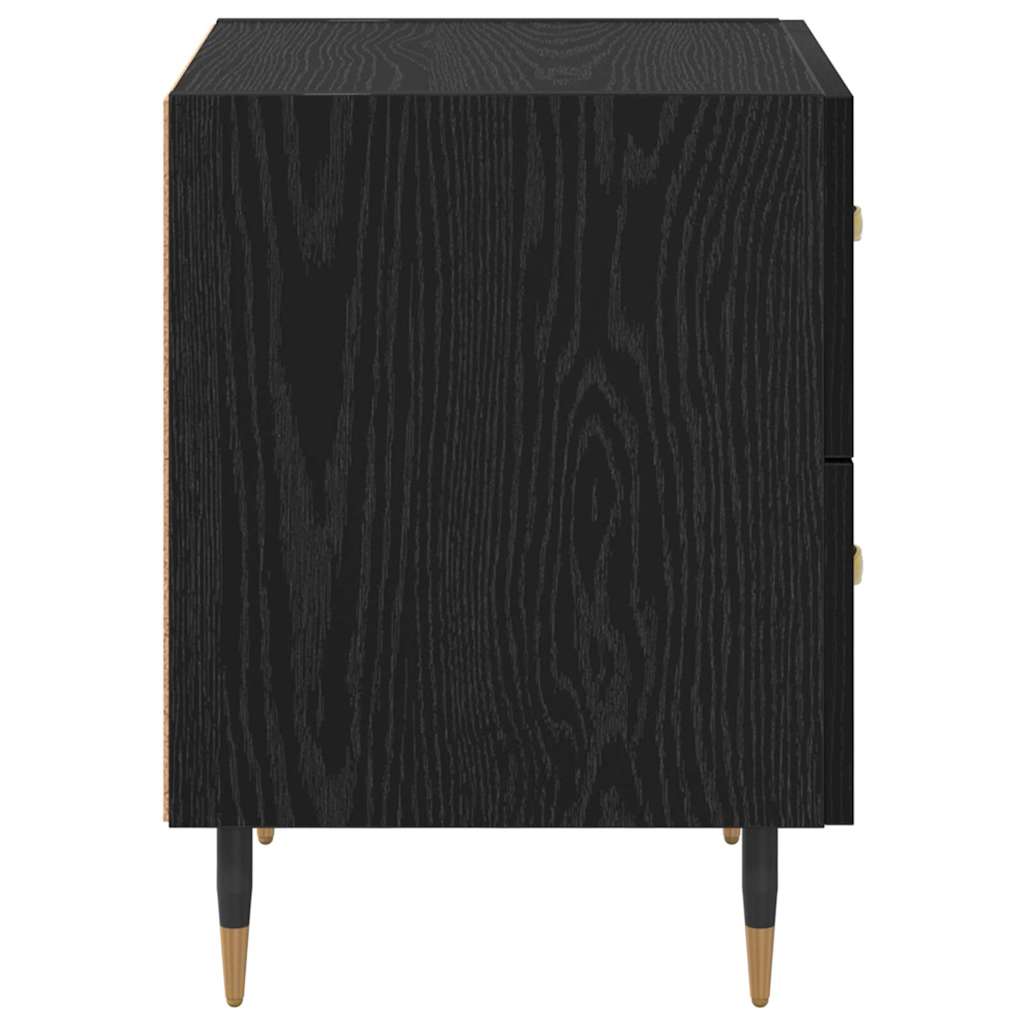 vidaXL Nachttisch Schwarz Eichen-Optik 40 x 35 x 47,5 cm Holzwerkstoff