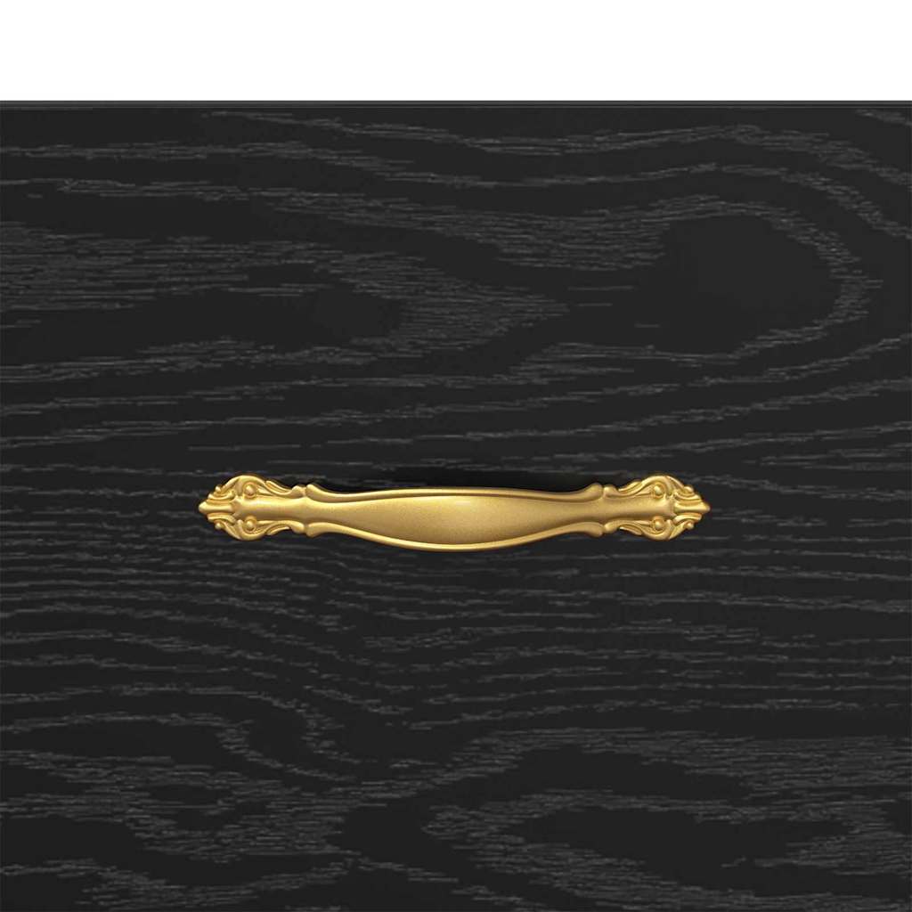 Nachttisch 2 pcs Schwarz Eichen-Optik 40 x 35 x 47,5 cm