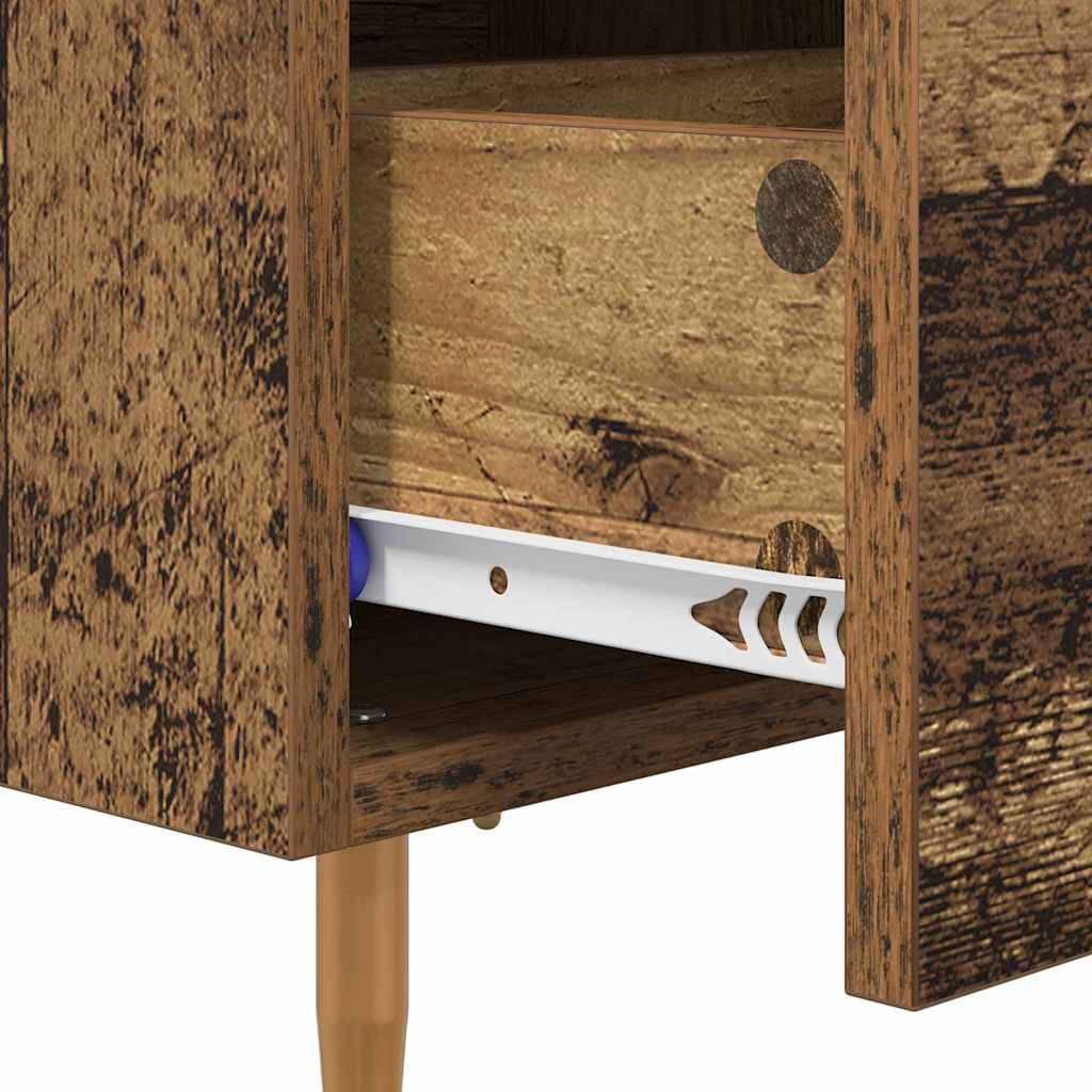 vidaXL Nachttisch 2 pcs Altholz 40 x 35 x 47,5 cm Holzwerkstoff