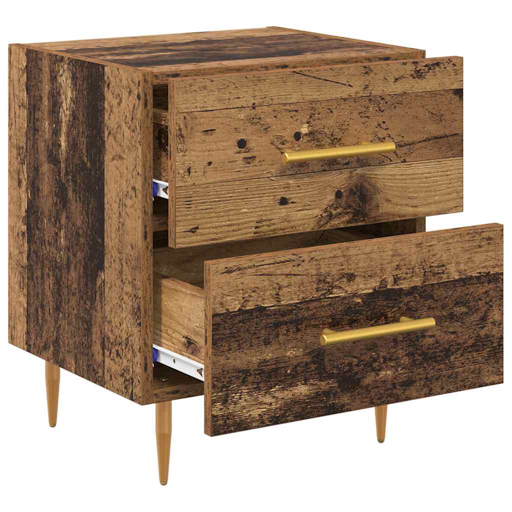 vidaXL Nachttisch 2 pcs Altholz 40 x 35 x 47,5 cm Holzwerkstoff
