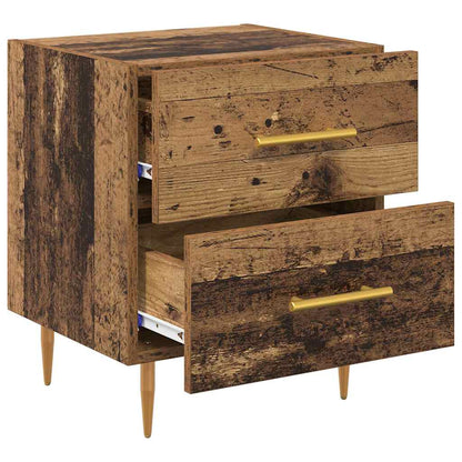 vidaXL Nachttisch 2 pcs Altholz 40 x 35 x 47,5 cm Holzwerkstoff
