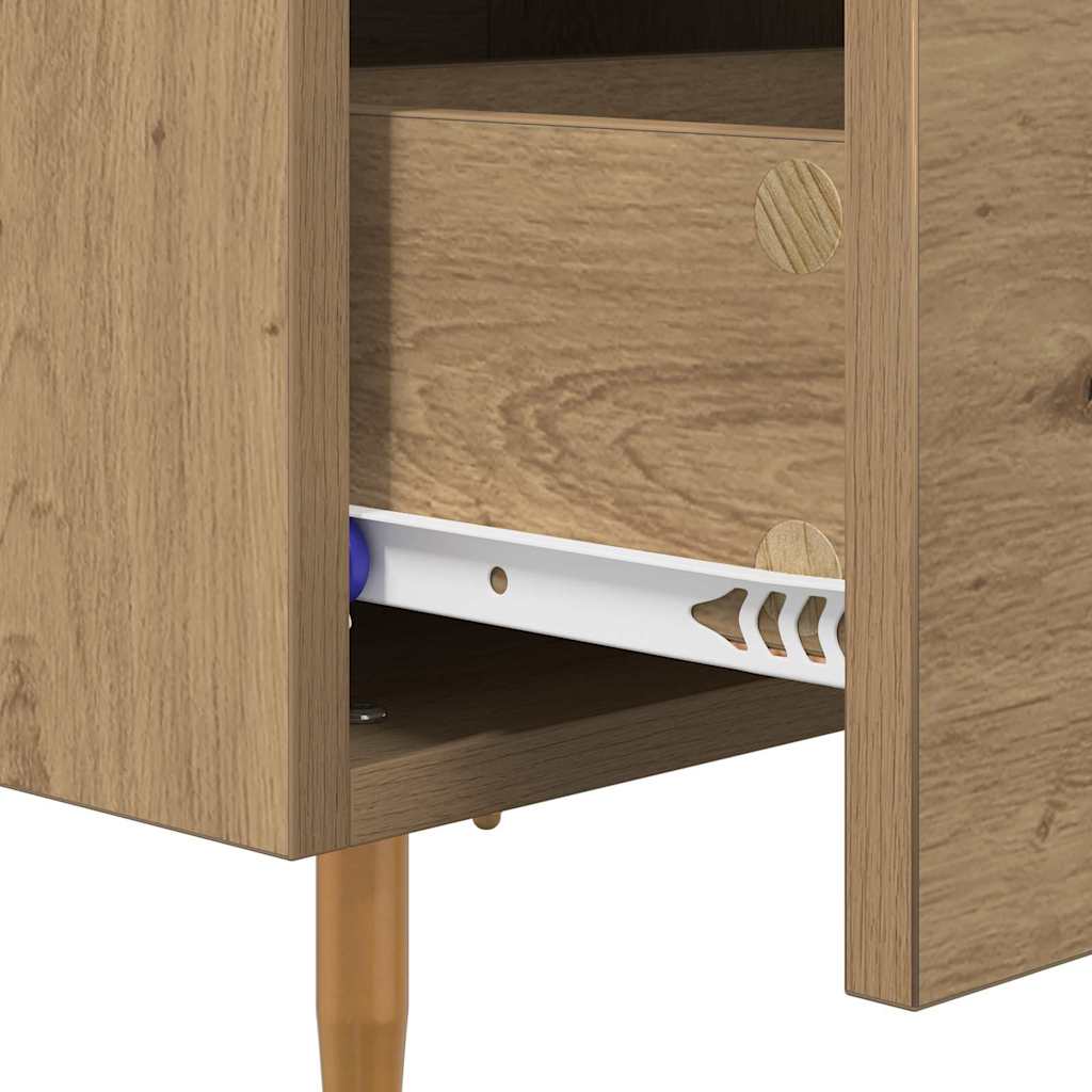 vidaXL Nachttisch Artisan-Eiche 40 x 35 x 47,5 cm Holzwerkstoff