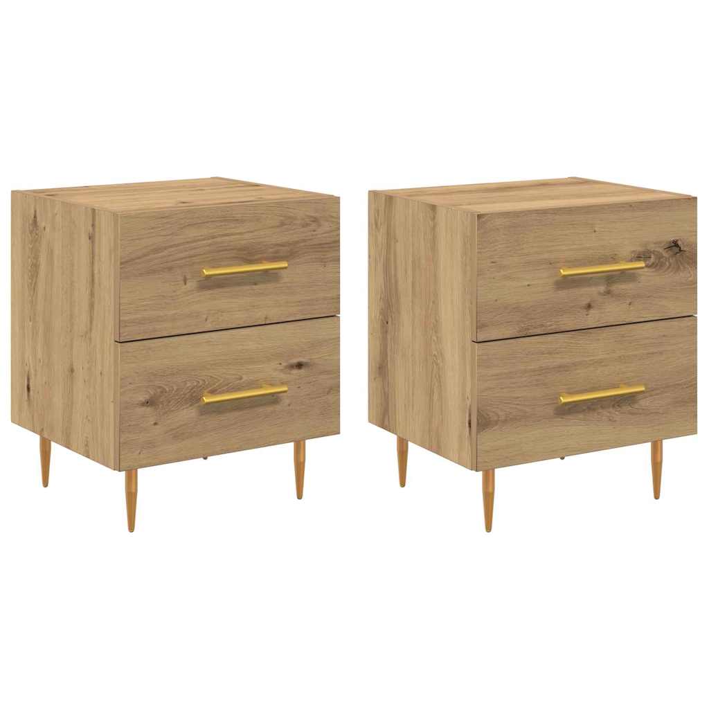 Nachttisch 2 pcs Artisan-Eiche 40 x 35 x 47,5 cm Holzwerkstoff