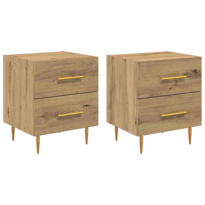 Nachttisch 2 pcs Artisan-Eiche 40 x 35 x 47,5 cm Holzwerkstoff