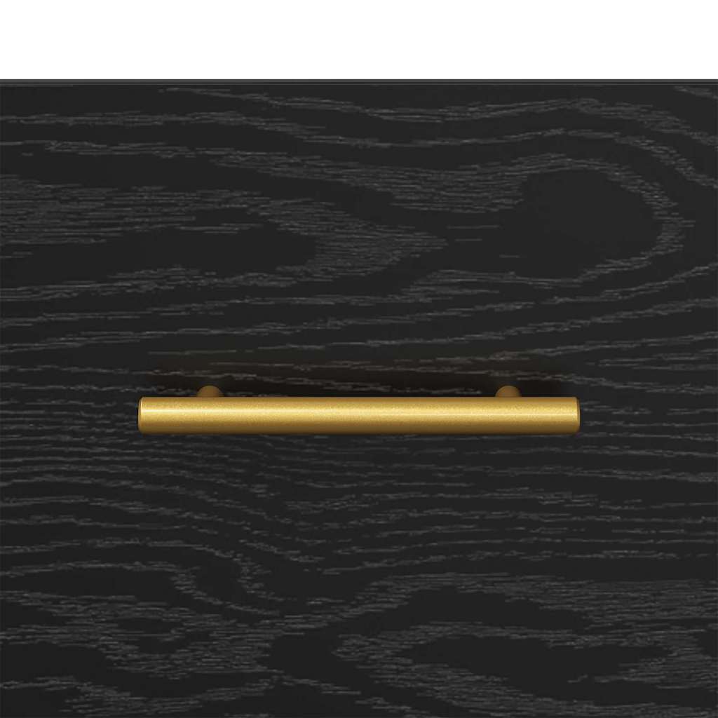 Nachttisch Schwarz Eichen-Optik 40 x 35 x 47,5 cm Holzwerkstoff