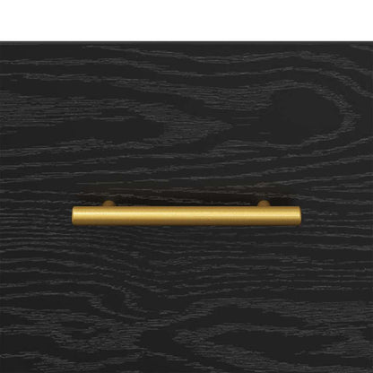 Nachttisch Schwarz Eichen-Optik 40 x 35 x 47,5 cm Holzwerkstoff