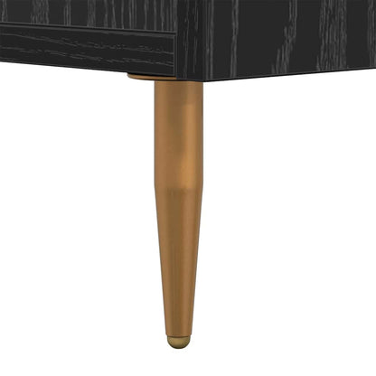 vidaXL Nachttisch 2 pcs Schwarz Eichen-Optik 40 x 35 x 47,5 cm