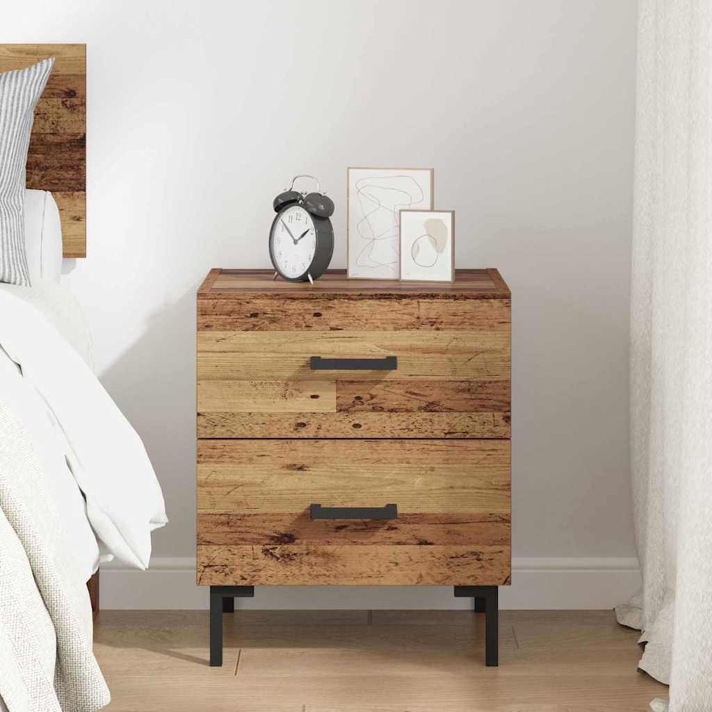 vidaXL Nachttisch Altholz 40 x 35 x 47,5 cm Holzwerkstoff
