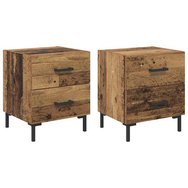 vidaXL Nachttisch 2 pcs Altholz 40 x 35 x 47,5 cm Holzwerkstoff