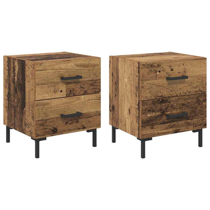 vidaXL Nachttisch 2 pcs Altholz 40 x 35 x 47,5 cm Holzwerkstoff