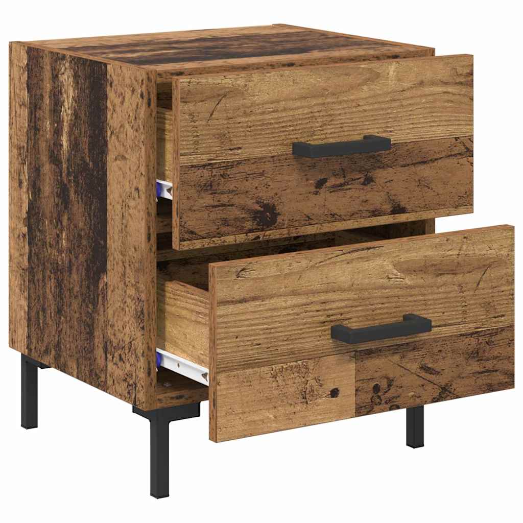 vidaXL Nachttisch 2 pcs Altholz 40 x 35 x 47,5 cm Holzwerkstoff