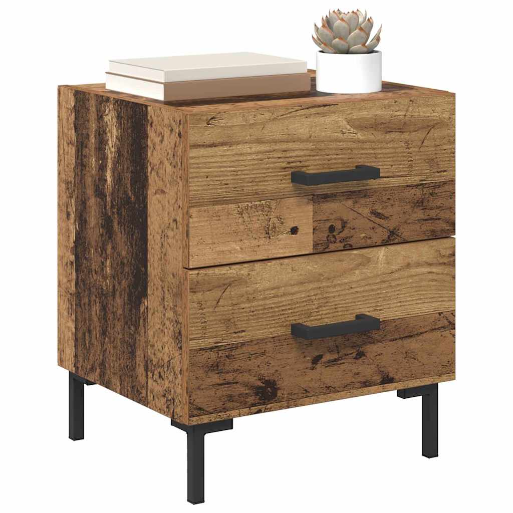 vidaXL Nachttisch 2 pcs Altholz 40 x 35 x 47,5 cm Holzwerkstoff