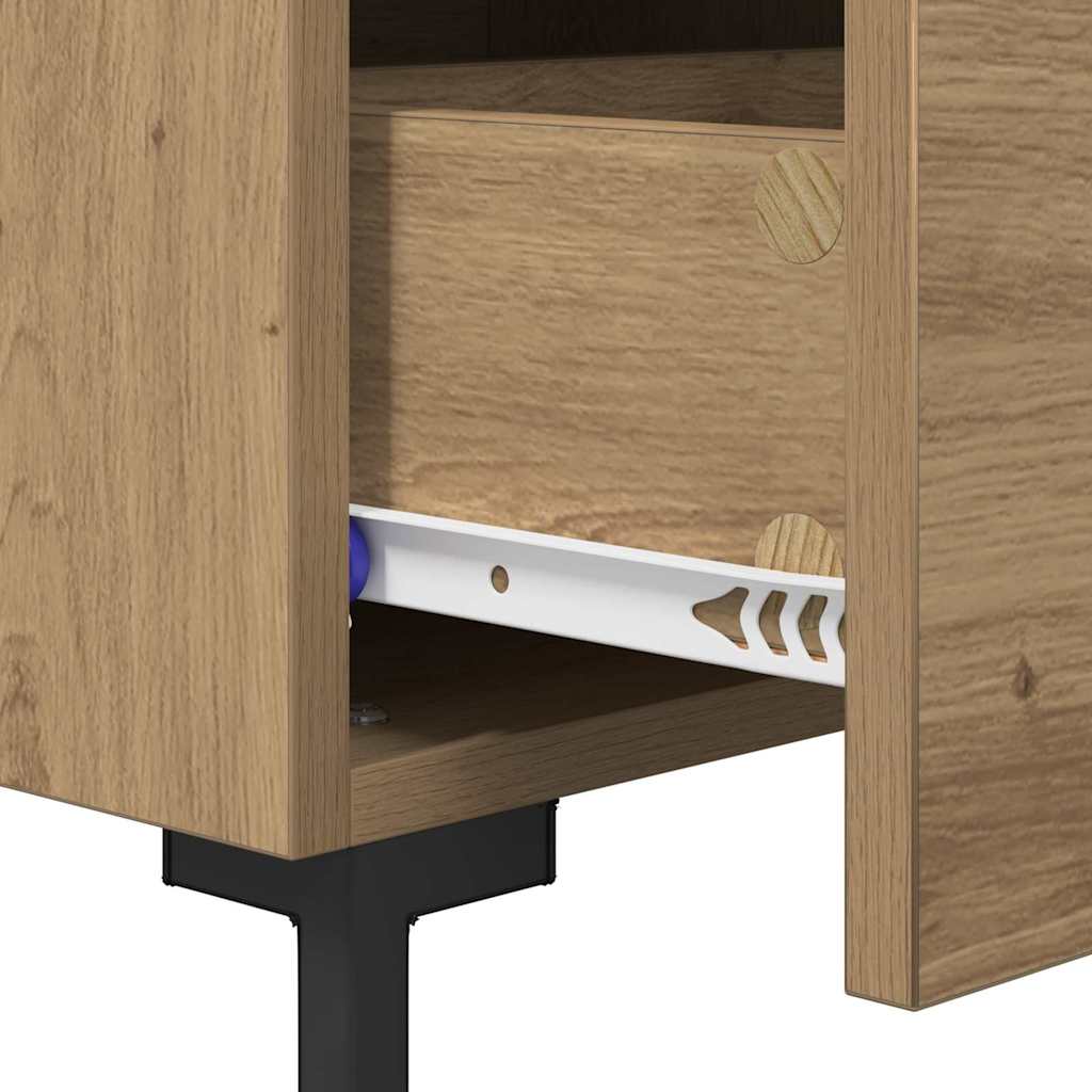 vidaXL Nachttisch Artisan-Eiche 40 x 35 x 47,5 cm Holzwerkstoff