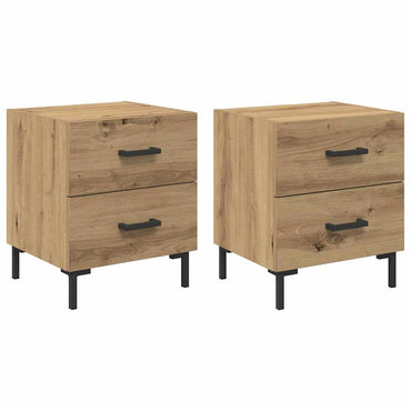 vidaXL Nachttisch 2 pcs Artisan-Eiche 40 x 35 x 47,5 cm Holzwerkstoff