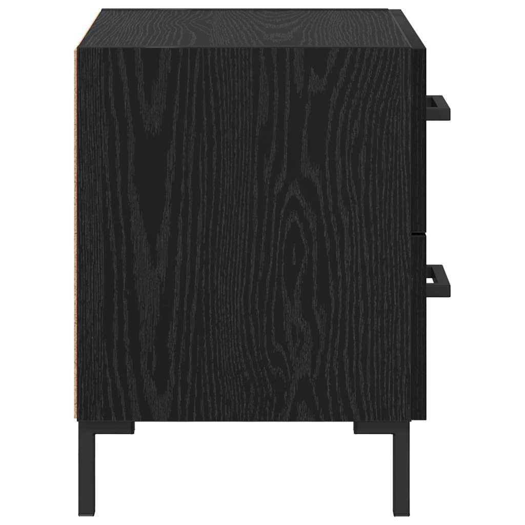 vidaXL Nachttisch Schwarz Eichen-Optik 40 x 35 x 47,5 cm Holzwerkstoff