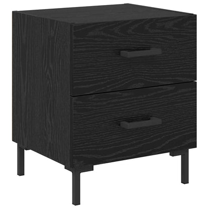 vidaXL Nachttisch 2 pcs Schwarz Eichen-Optik 40 x 35 x 47,5 cm
