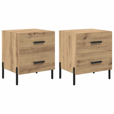 vidaXL Nachttisch 2 pcs Artisan-Eiche 40 x 35 x 47,5 cm Holzwerkstoff