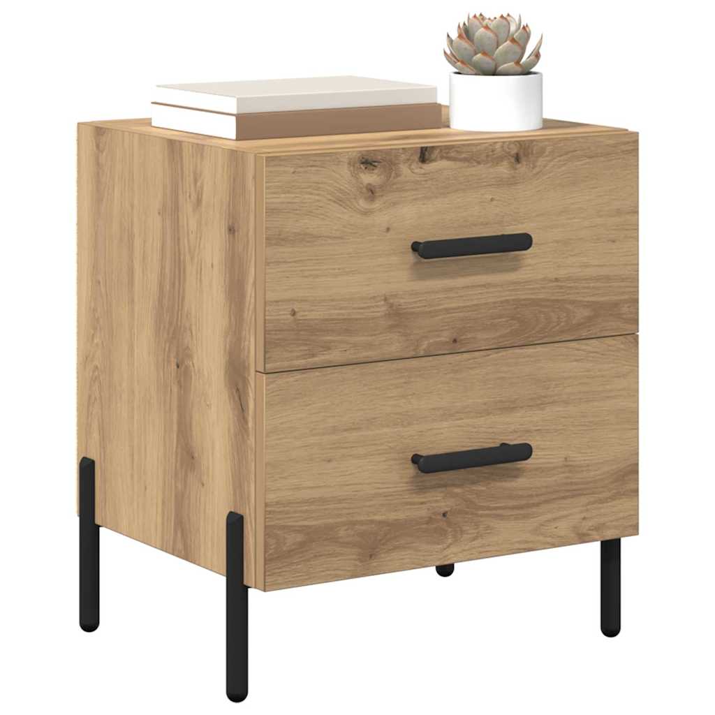 vidaXL Nachttisch 2 pcs Artisan-Eiche 40 x 35 x 47,5 cm Holzwerkstoff
