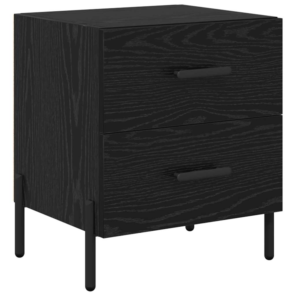 vidaXL Nachttisch Schwarz Eichen-Optik 40 x 35 x 47,5 cm Holzwerkstoff