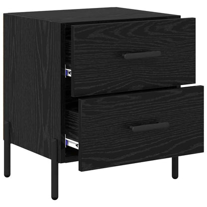 vidaXL Nachttisch Schwarz Eichen-Optik 40 x 35 x 47,5 cm Holzwerkstoff