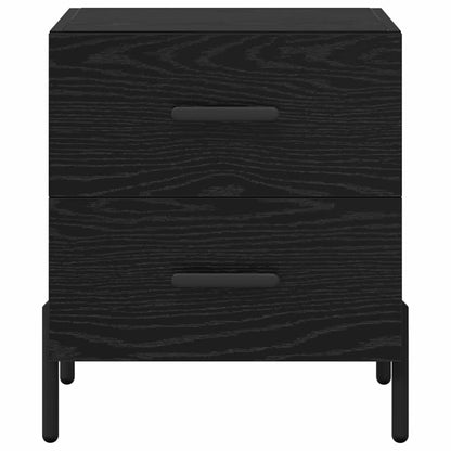 vidaXL Nachttisch 2 pcs Schwarz Eichen-Optik 40 x 35 x 47,5 cm