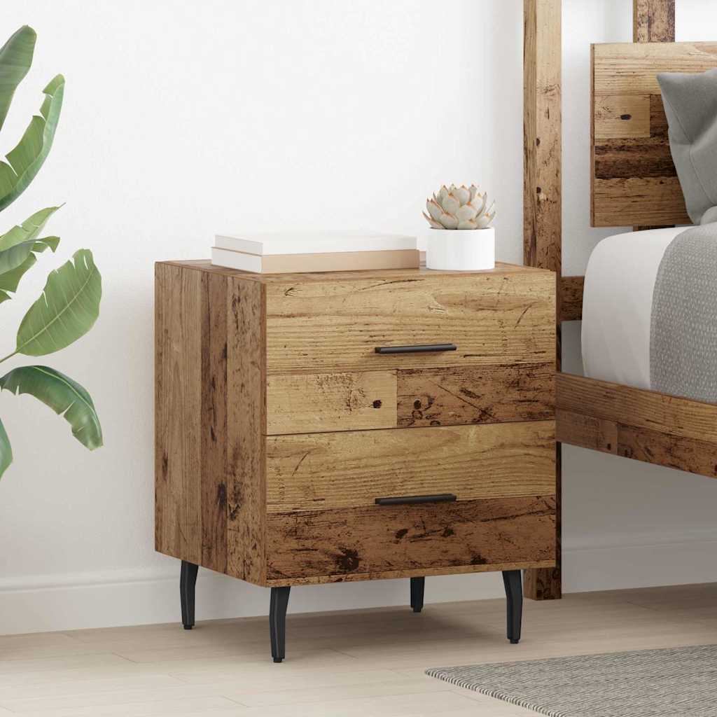 vidaXL Table de chevet en bois de récupération 40 x 35 x 47,5 cm en bois d'ingénierie