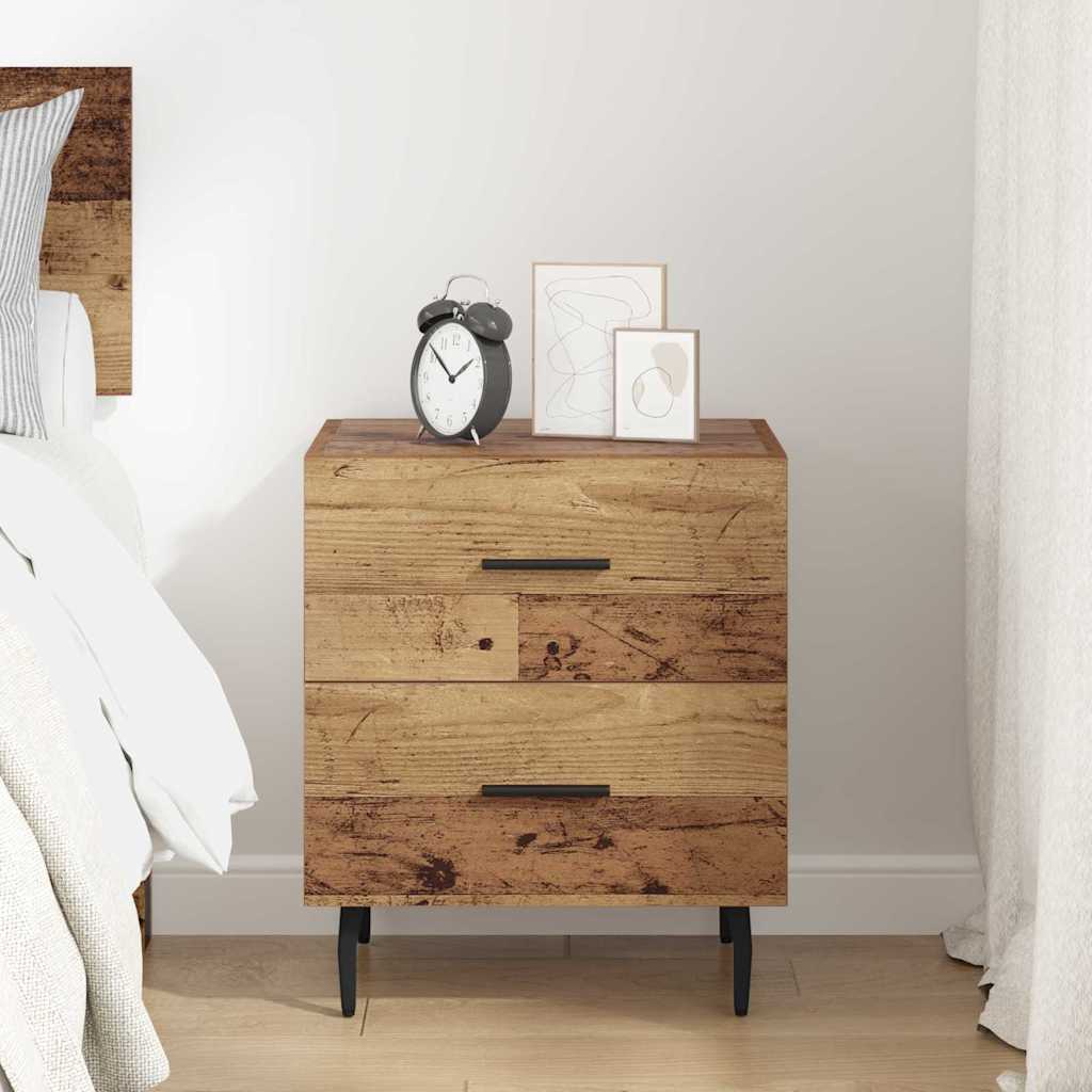 vidaXL Table de chevet en bois de récupération 40 x 35 x 47,5 cm en bois d'ingénierie