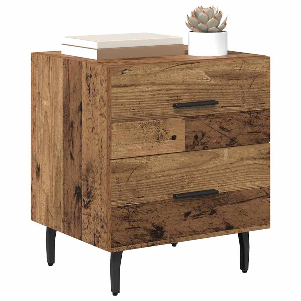 vidaXL Table de chevet en bois de récupération 40 x 35 x 47,5 cm en bois d'ingénierie