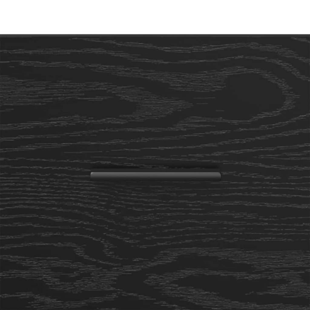 vidaXL Table de chevet Noir aspect chêne 40 x 35 x 47,5 cm Bois d'ingénierie