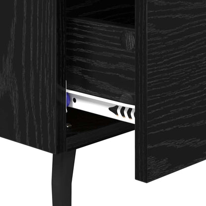 vidaXL Tables de chevet 2 pcs Noir aspect chêne 40 x 35 x 47,5 cm