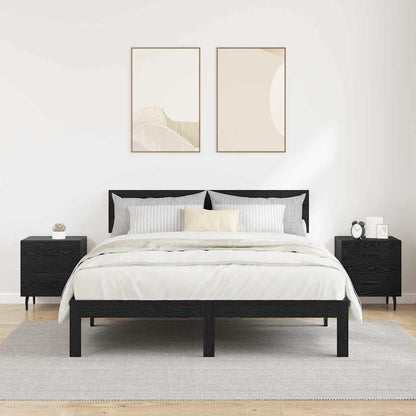 vidaXL Tables de chevet 2 pcs Noir aspect chêne 40 x 35 x 47,5 cm