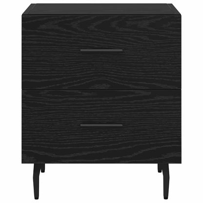 vidaXL Tables de chevet 2 pcs Noir aspect chêne 40 x 35 x 47,5 cm