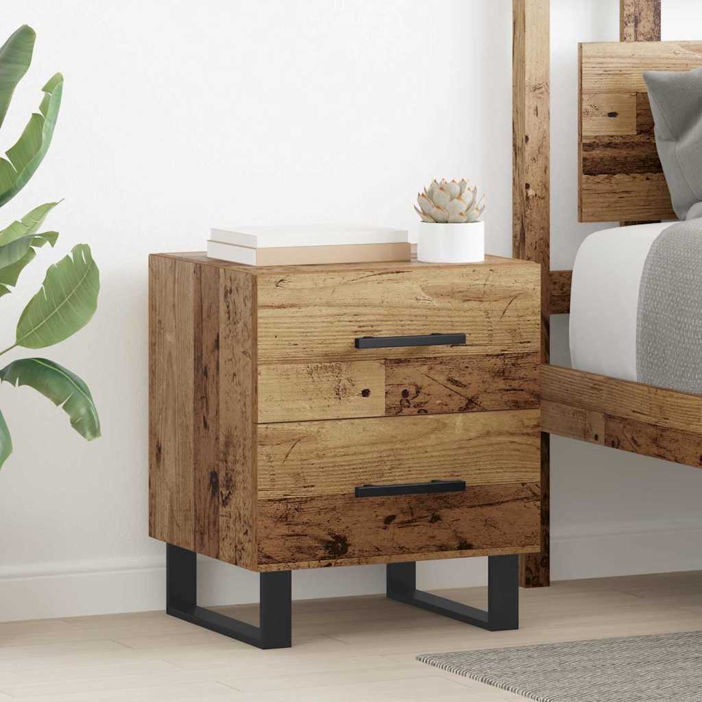 vidaXL Nachttisch Altholz 40 x 35 x 47,5 cm Holzwerkstoff