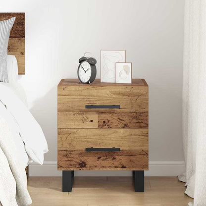 vidaXL Nachttisch Altholz 40 x 35 x 47,5 cm Holzwerkstoff