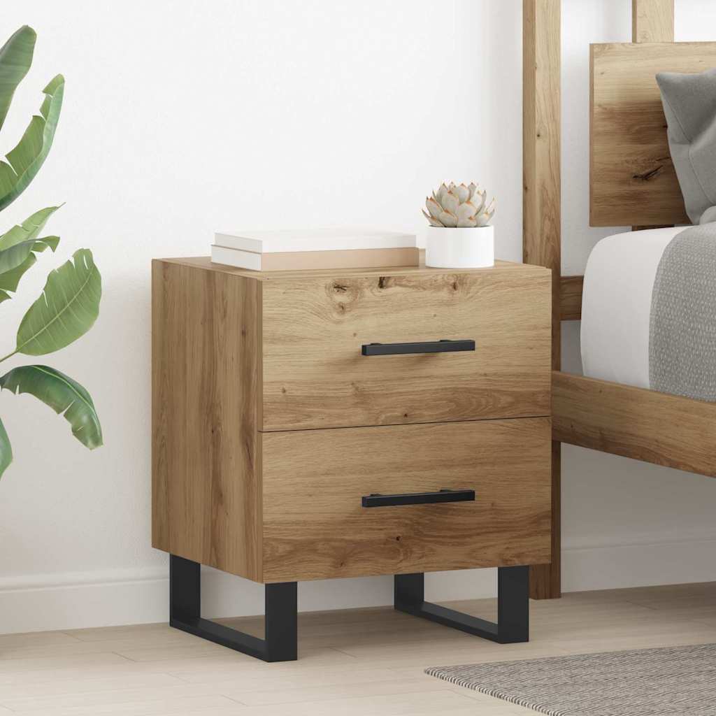 vidaXL Nachttisch 2 pcs Artisan-Eiche 40 x 35 x 47,5 cm Holzwerkstoff