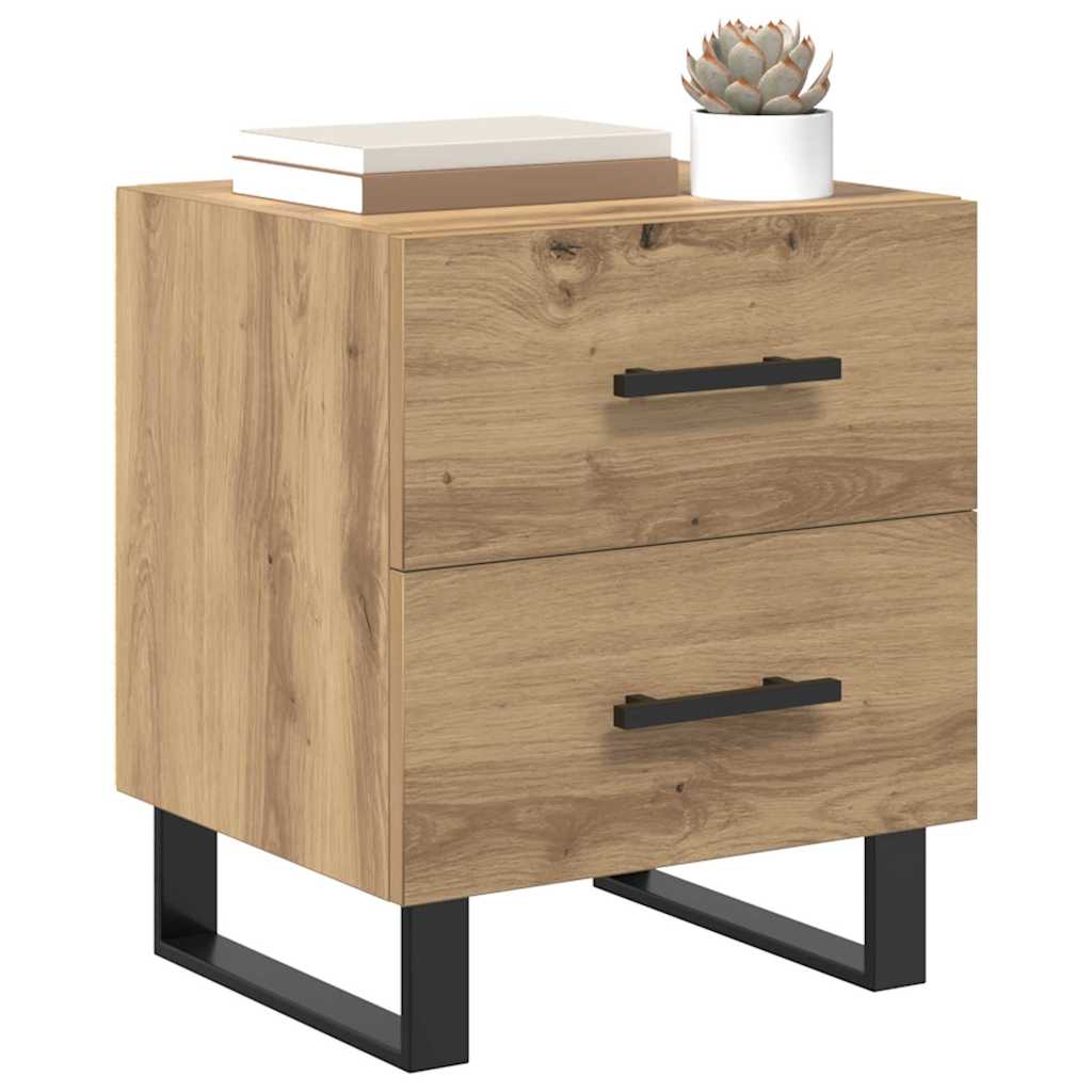 vidaXL Nachttisch 2 pcs Artisan-Eiche 40 x 35 x 47,5 cm Holzwerkstoff