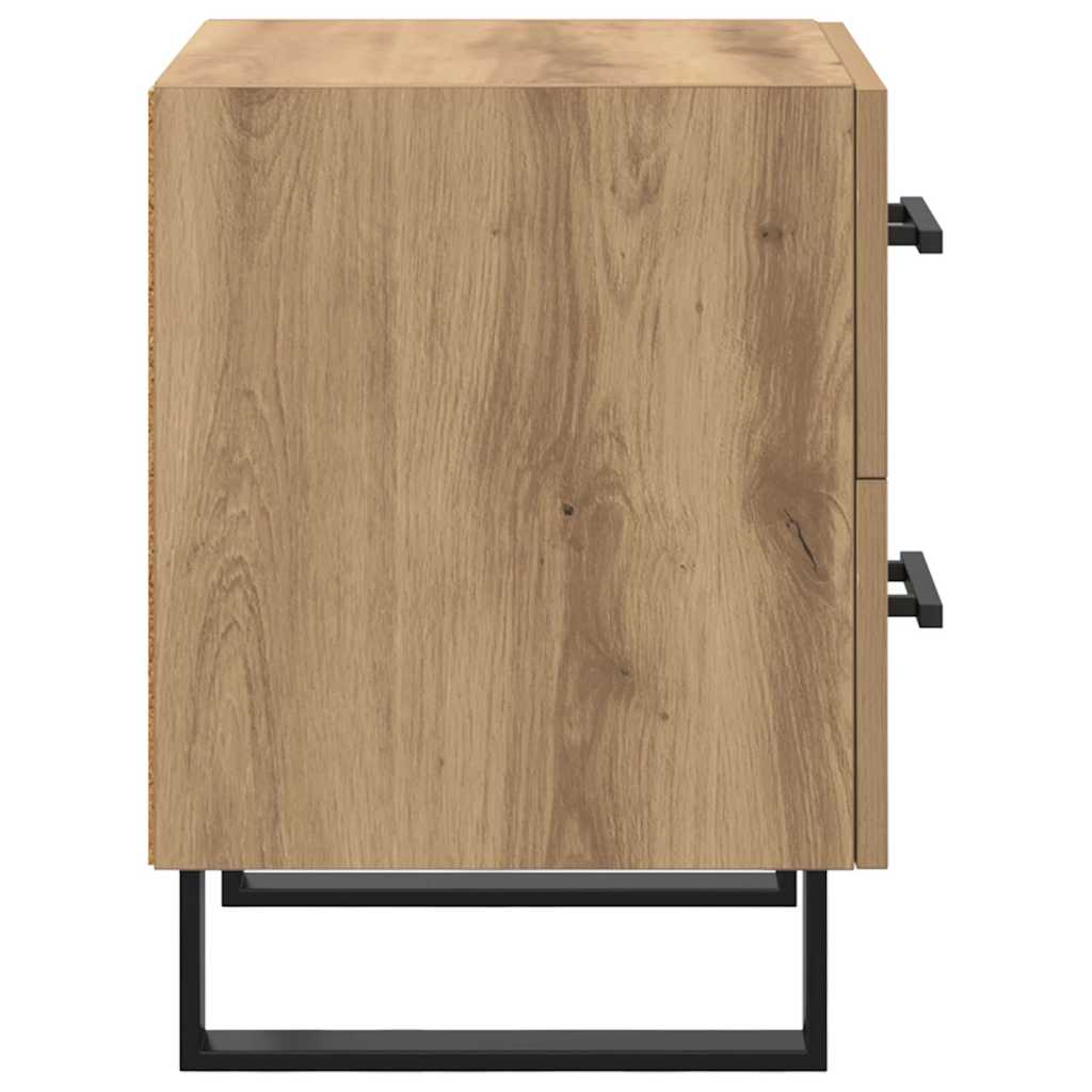 vidaXL Nachttisch 2 pcs Artisan-Eiche 40 x 35 x 47,5 cm Holzwerkstoff