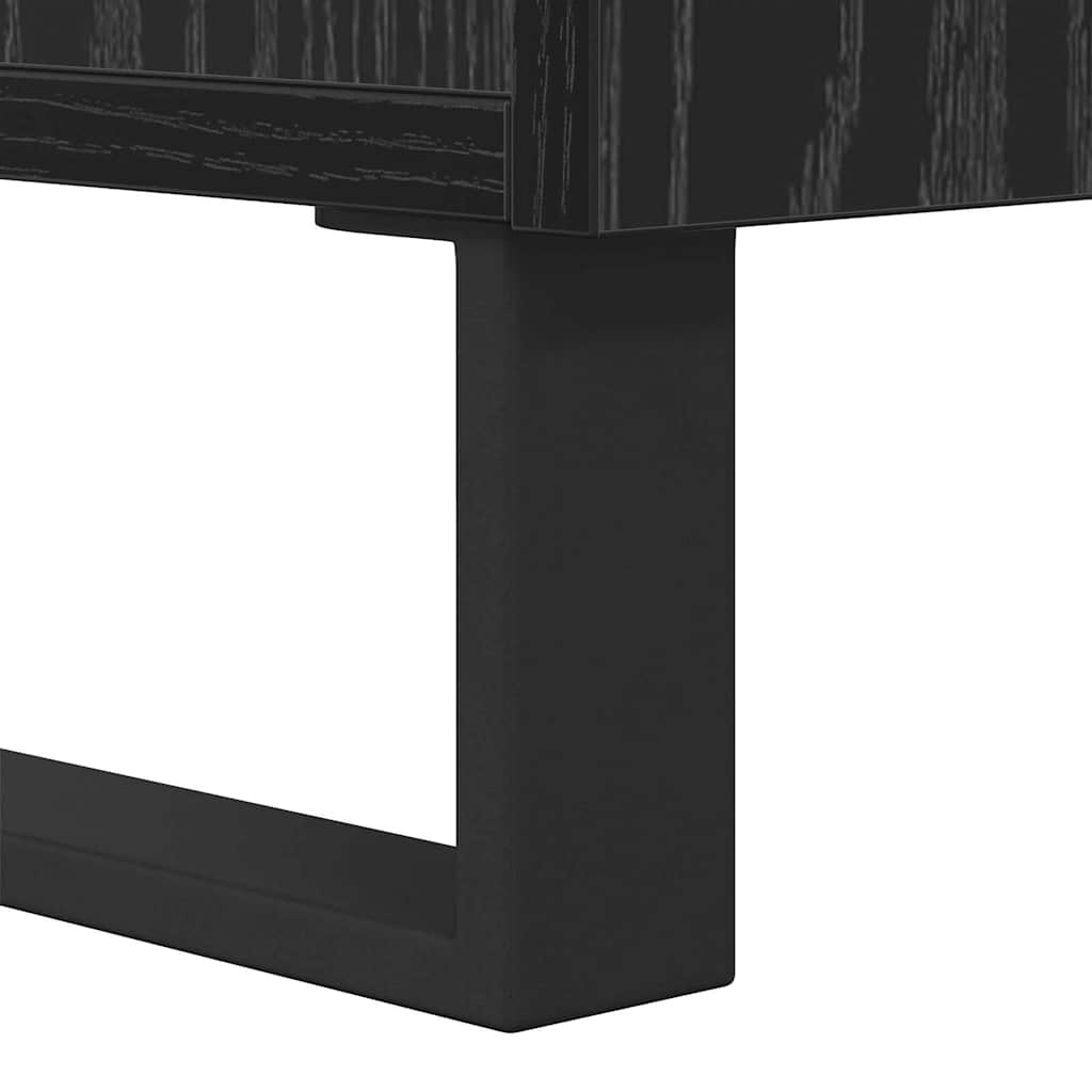 vidaXL Nachttisch Schwarz Eichen-Optik 40 x 35 x 47,5 cm Holzwerkstoff