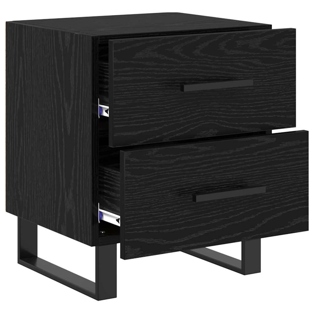 vidaXL Nachttisch Schwarz Eichen-Optik 40 x 35 x 47,5 cm Holzwerkstoff